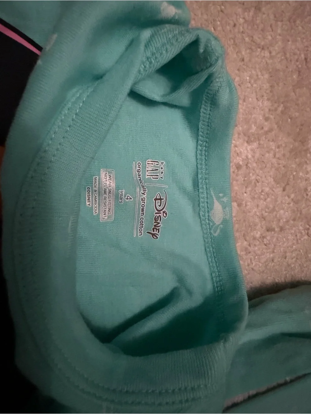GAP Teal Princess Graphic Pajama Set